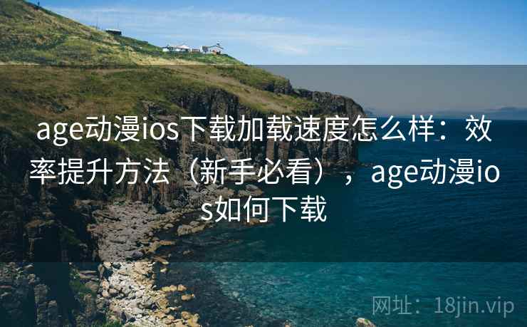 age动漫ios下载加载速度怎么样：效率提升方法（新手必看），age动漫ios如何下载