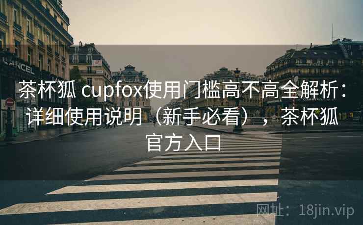 茶杯狐 cupfox使用门槛高不高全解析：详细使用说明（新手必看），茶杯狐官方入口