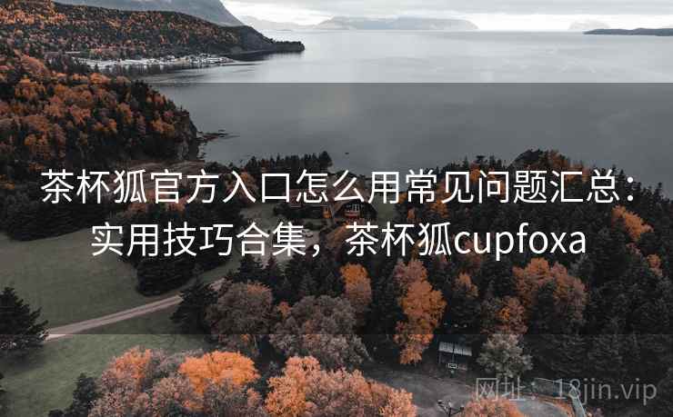 茶杯狐官方入口怎么用常见问题汇总：实用技巧合集，茶杯狐cupfoxa