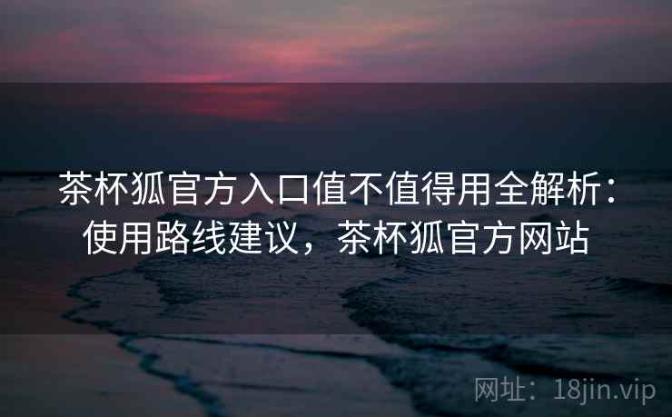 茶杯狐官方入口值不值得用全解析：使用路线建议，茶杯狐官方网站