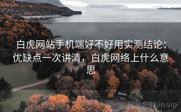 白虎网站手机端好不好用实测结论：优缺点一次讲清，白虎网络上什么意思